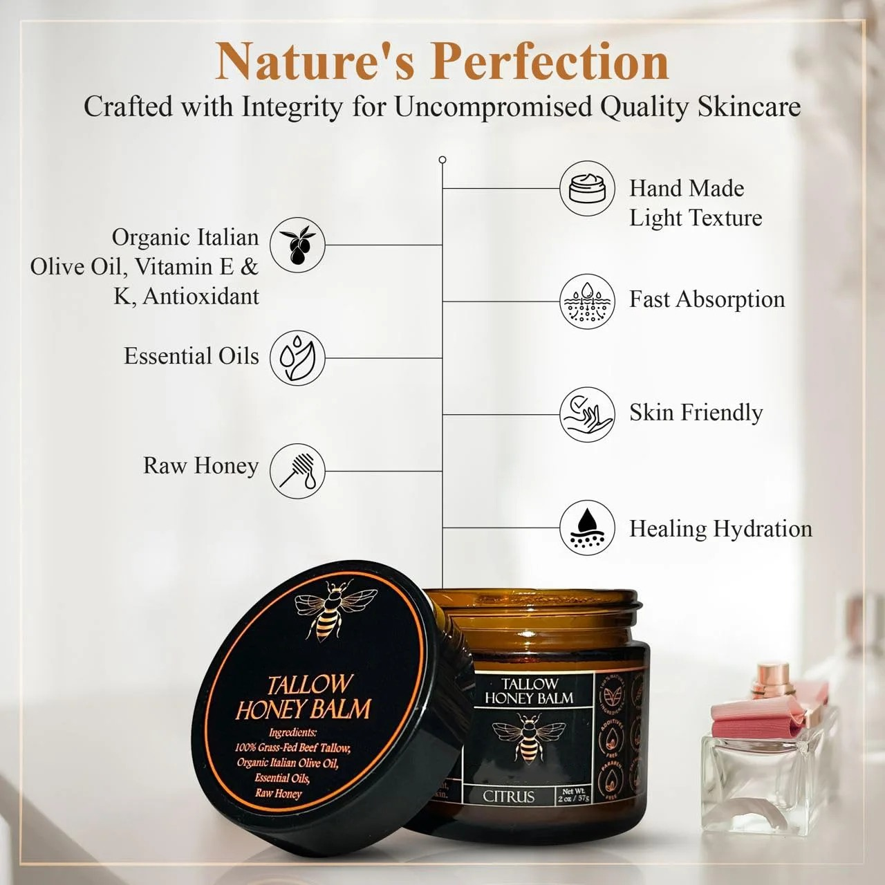 Totally Natural Tallow and Honey Balm